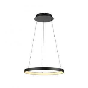 LED Cirkel Rund Pendel Sort