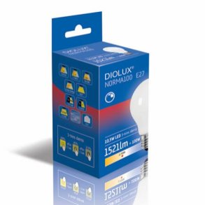Diolux Norma100 11W/827 - E27 (1521 lumen) -  3-trins dmpning 