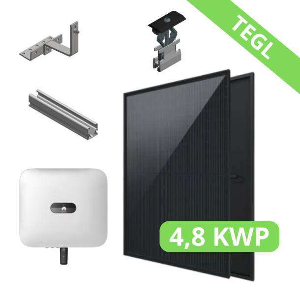 4,8 KWP SOLPAKKE TEGL HYBRID VDV/HUA