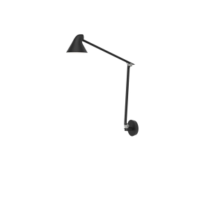 NJP Box LED Vglampe 2700K HW Lang Arm Sort - Louis Poulsen