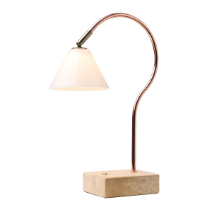 Question Portable Table Lamp - Kobber Antique Messing Opal Glas