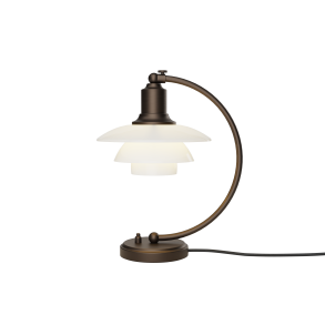 PH 2/2 Luna Aged Brass/Opal Bordlampe - Louis Poulsen 