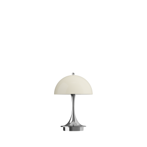 Panthella 160 Portable Bordlampe V3 Chrome Opal Beige - Louis Poulsen 