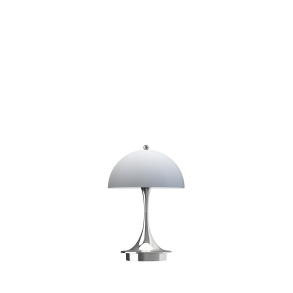Panthella 160 Portable Bordlampe V3 Chrome Opal Grey - Louis Poulsen